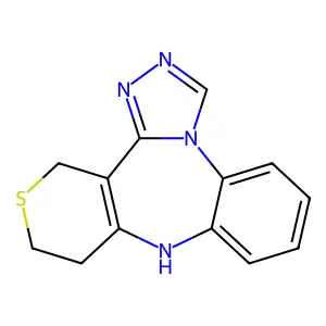 9,10,11,13-Tetrahydrothiopyrano(3,4-c)(1,2,4)triazolo(4,3-a)(1,5)benzodiazepine structure