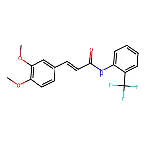 (2E)-3-(3,4-dimethoxyphenyl)-N-[2-(trifluoromethyl)phenyl]prop-2-enamide structure