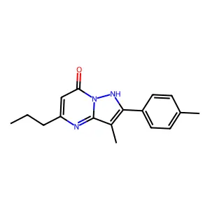 3-methyl-2-(4-methylphenyl)-5-propyl-1H-pyrazolo[1,5-a]pyrimidin-7-one structure
