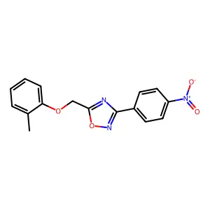 5-[(2-Methylphenoxy)methyl]-3-(4-nitrophenyl)-1,2,4-oxadiazole structure