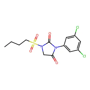 2,4-Imidazolidinedione, 1-(butylsulfonyl)-3-(3,5-dichlorophenyl)- structure