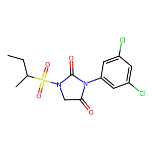 2,4-Imidazolidinedione, 3-(3,5-dichlorophenyl)-1-((1-methylpropyl)sulfonyl)- structure