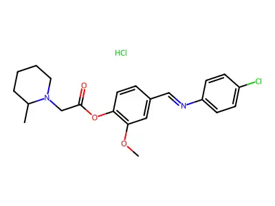 4-Chloroanilino-(3-methoxy-4-(2-methylpiperidino)acetoxy)benzylidene hydrochloride structure