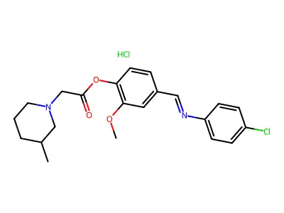 4-Chloroanilino-(3-methoxy-4-(3-methylpiperidino)acetoxy)benzylidene hydrochloride structure