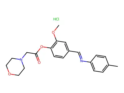 4-Methylanilino(3-methoxy-4-morpholinoacetoxy)benzylidene hydrochloride structure