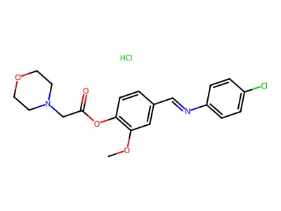 4-Chloroanilino-(3-methoxy-4-morpholinoacetoxy)benzylidene hydrochloride structure