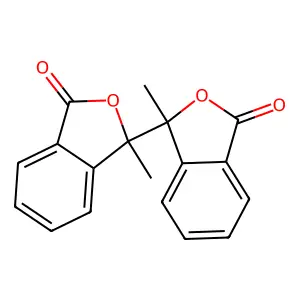 3-Methyl-3-(1-methyl-3-oxo-isobenzofuran-1-yl)isobenzofuran-1-one structure