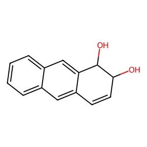 1,2-Anthracenediol, 1,2-dihydro-, cis-, 3,4-dihydro-, cis- structure