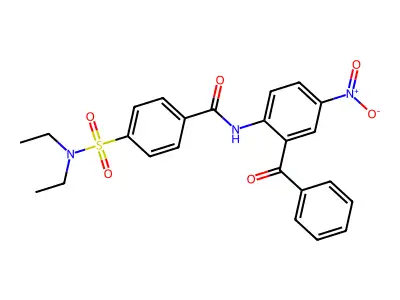 N-(2-benzoyl-4-nitrophenyl)-4-(diethylsulfamoyl)benzamide structure