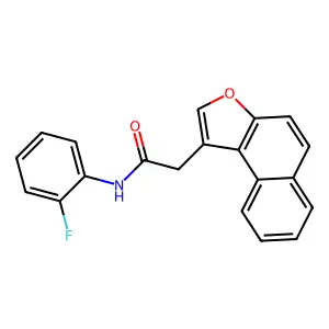 N-(2-fluorophenyl)-2-naphtho[2,1-b]furan-1-ylacetamide structure
