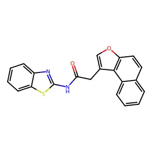 N-(1,3-benzothiazol-2-yl)-2-naphtho[2,1-b]furan-1-ylacetamide structure