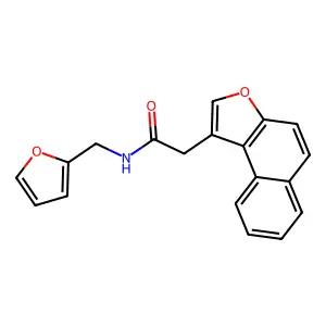 N-(furan-2-ylmethyl)-2-(naphtho[2,1-b]furan-1-yl)acetamide structure
