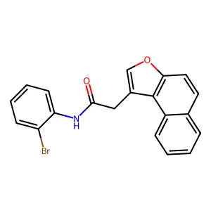 N-(2-bromophenyl)-2-naphtho[2,1-b]furanylacetamide structure
