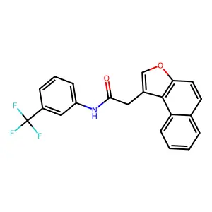 2-naphtho[2,1-b]furan-1-yl-N-[3-(trifluoromethyl)phenyl]acetamide structure