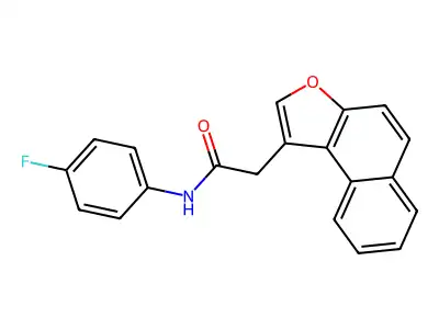 N-(4-fluorophenyl)-2-naphtho[2,1-b]furanylacetamide structure
