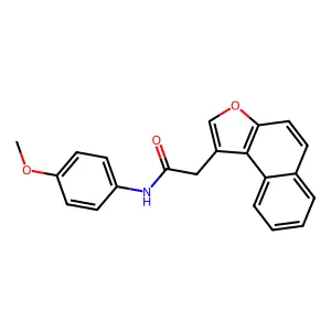 N-(4-methoxyphenyl)-2-naphtho[2,1-b]furan-1-ylacetamide structure