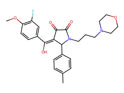 4-(3-fluoro-4-methoxybenzoyl)-3-hydroxy-5-(4-methylphenyl)-1-[3-(morpholin-4-yl)propyl]-2,5-dihydro-1H-pyrrol-2-one structure