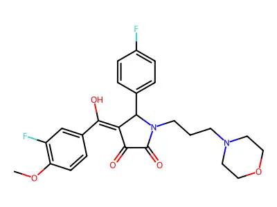 4-(3-fluoro-4-methoxybenzoyl)-5-(4-fluorophenyl)-3-hydroxy-1-[3-(morpholin-4-yl)propyl]-2,5-dihydro-1H-pyrrol-2-one structure