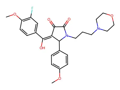 4-(3-fluoro-4-methoxybenzoyl)-3-hydroxy-5-(4-methoxyphenyl)-1-[3-(morpholin-4-yl)propyl]-2,5-dihydro-1H-pyrrol-2-one structure