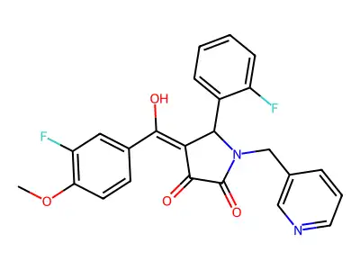 4-(3-fluoro-4-methoxybenzoyl)-5-(2-fluorophenyl)-3-hydroxy-1-[(pyridin-3-yl)methyl]-2,5-dihydro-1H-pyrrol-2-one structure