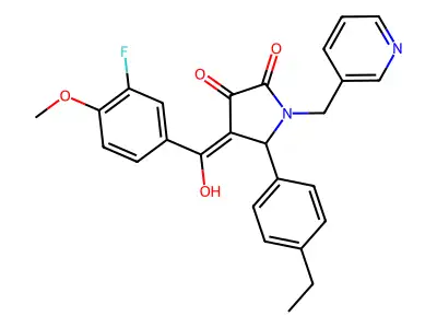 5-(4-ethylphenyl)-4-(3-fluoro-4-methoxybenzoyl)-3-hydroxy-1-[(pyridin-3-yl)methyl]-2,5-dihydro-1H-pyrrol-2-one structure