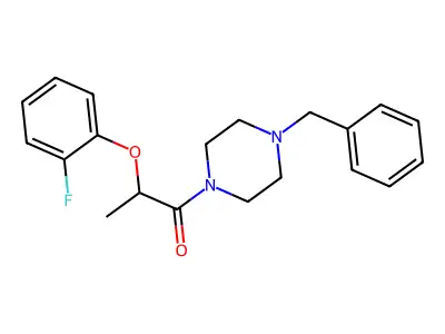1-(4-Benzylpiperazin-1-yl)-2-(2-fluorophenoxy)propan-1-one structure
