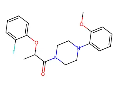 2-(2-Fluorophenoxy)-1-[4-(2-methoxyphenyl)piperazin-1-yl]propan-1-one structure