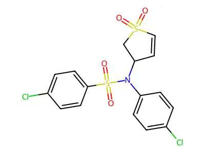 4-chloro-N-(4-chlorophenyl)-N-(1,1-dioxido-2,3-dihydrothiophen-3-yl)benzenesulfonamide structure