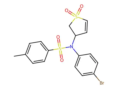 N-(4-bromophenyl)-N-(1,1-dioxo-2,3-dihydro-1lambda6-thiophen-3-yl)-4-methylbenzene-1-sulfonamide structure