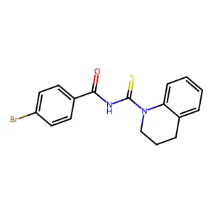 4-bromo-N-(3,4-dihydroquinolin-1(2H)-ylcarbothioyl)benzamide structure