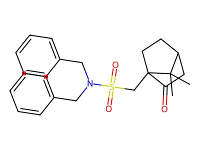 N,N-dibenzyl(7,7-dimethyl-2-oxobicyclo[2.2.1]hept-1-yl)methanesulfonamide structure