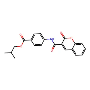 isobutyl 4-(2-oxo-2H-chromene-3-carboxamido)benzoate structure