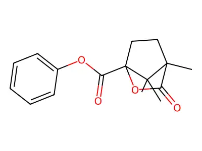 Phenyl 4,7,7-trimethyl-3-oxo-2-oxabicyclo[2.2.1]heptane-1-carboxylate structure