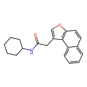 N-cyclohexyl-2-naphtho[2,1-b]furan-1-ylacetamide structure