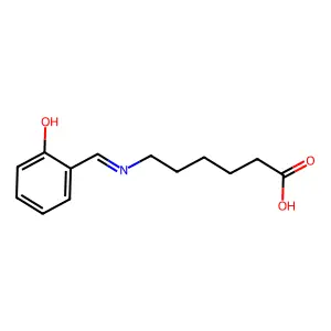 Hexanoic acid, 6-[[(2-hydroxyphenyl)methylene]amino]- structure