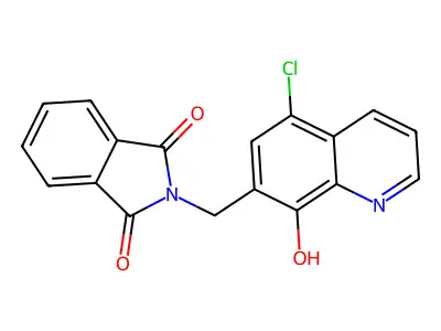 1H-Isoindole-1,3(2H)-dione, 2-[(5-chloro-8-hydroxy-7-quinolinyl)methyl]- structure