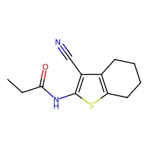 N-(3-Cyano-4,5,6,7-tetrahydrobenzo[b]thiophen-2-yl)propionamide structure