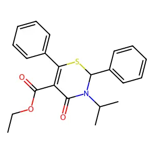 ethyl 4-oxo-2,6-diphenyl-3-propan-2-yl-2H-1,3-thiazine-5-carboxylate structure