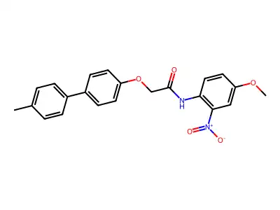 N-(4-methoxy-2-nitrophenyl)-2-[4-(4-methylphenyl)phenoxy]acetamide structure