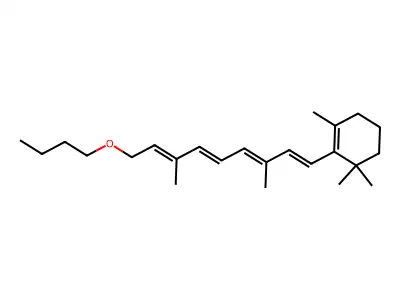 2-(9-Butoxy-3,7-dimethylnona-1,3,5,7-tetraenyl)-1,3,3-trimethylcyclohexene structure