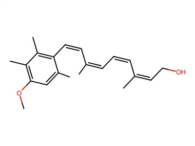 9-(4-Methoxy-2,3,6-trimethylphenyl)-3,7-dimethylnona-2,4,6,8-tetraenol structure