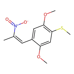 Benzene, 1,4-dimethoxy-5-(methylthio)-2-(2-nitro-1-propenyl)- structure