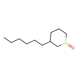 2H-Thiopyran, 3-hexyltetrahydro-, 1-oxide structure