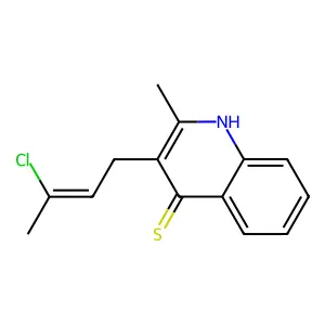 3-(3-Chlorobut-2-EN-1-YL)-2-methylquinoline-4-thiol structure