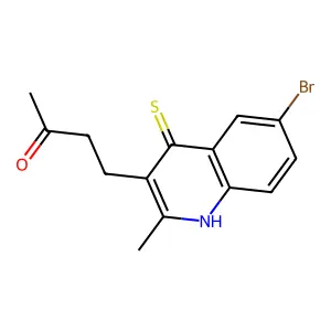 2-Butanone, 4-(6-bromo-4-mercapto-2-methyl-3-quinolinyl)- structure