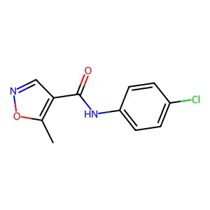 N-(4-chlorophenyl)-5-methyl-1,2-oxazole-4-carboxamide structure