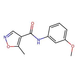 N-(3-methoxyphenyl)-5-methyl-1,2-oxazole-4-carboxamide structure