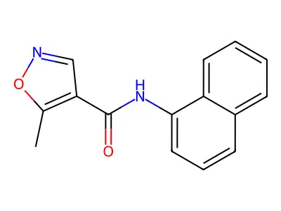 5-methyl-N-(1-naphthyl)-4-isoxazolecarboxamide structure