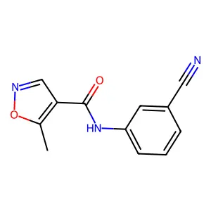 N-(3-cyanophenyl)-5-methyl-1,2-oxazole-4-carboxamide structure