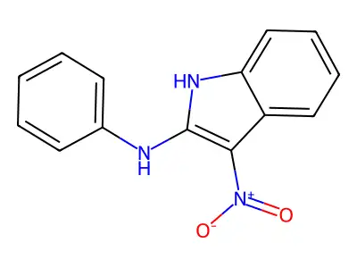 1H-Indol-2-amine, 3-nitro-N-phenyl- structure